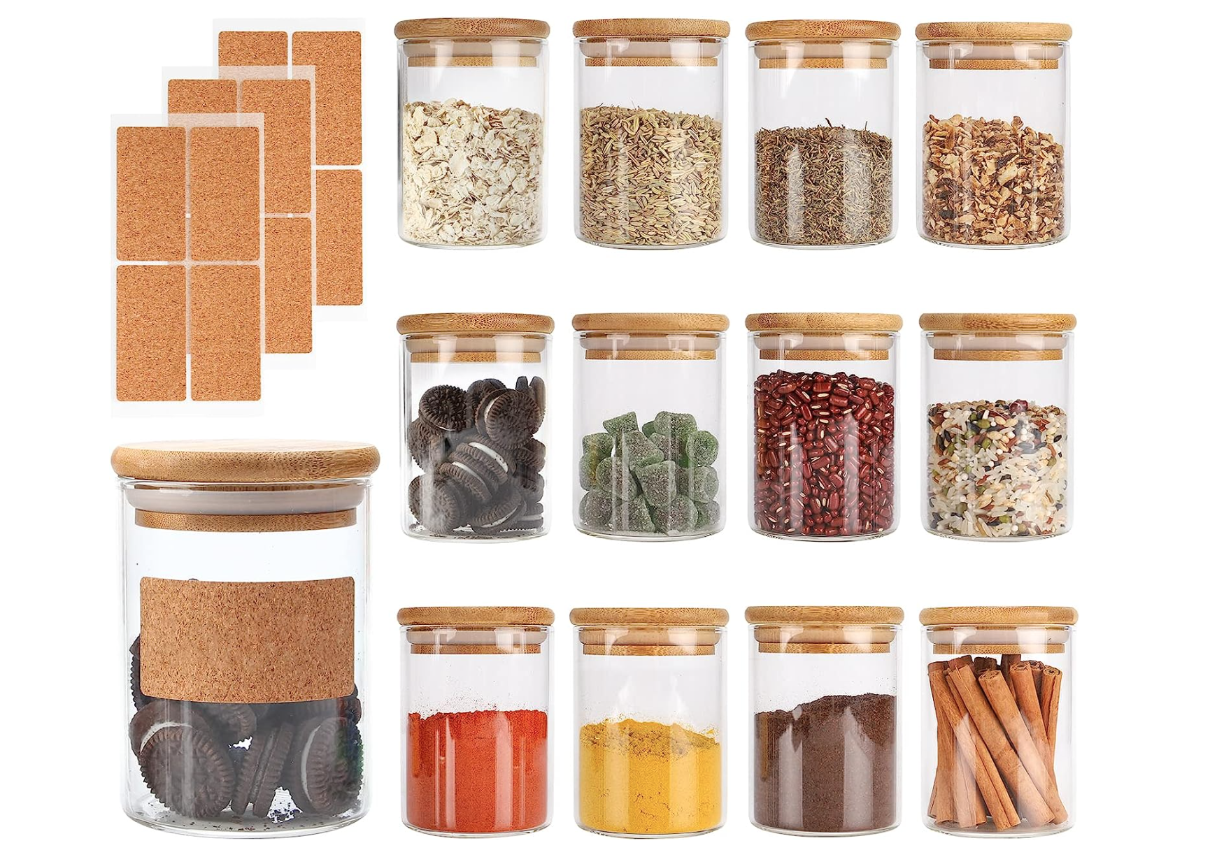 Glass Jars Set of 12. (PHOTO: Amazon Singapore)