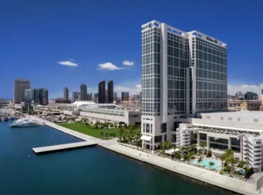 Hilton San Diego Bayfront, where a 27-member delegation of Columbus City Schools board members, the superintendent and other officials attended The Council of the Great City Schools conference from Oct. 25-29. The district budgeted nearly $100,000 for expenses from the event.