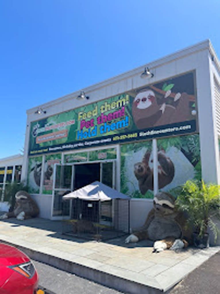 Sloth Encounters operated out of a storefront on Long Island which used to be a pool supply store. Google