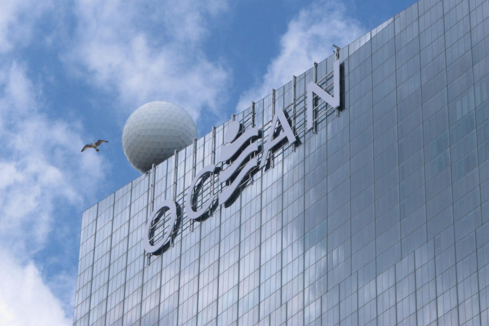 This May 15, 2019 photo shows the exterior of the Ocean Casino Resort in Atlantic City N.J. On Sept. 10, 2020, a federal judge in Nevada ordered a former Borgata casino executive who left to work at the Ocean casino return a cell phone containing valuable information on Borgata's top players and highest-rollers. (AP Photo/Wayne Parry)