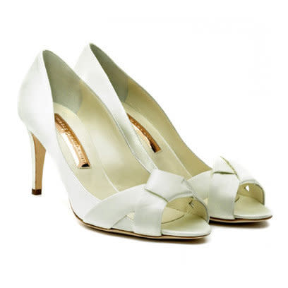 Japyn Ivory Satin Knotted Peep Toes Rupert Sanderson: What to Wear: Wedding