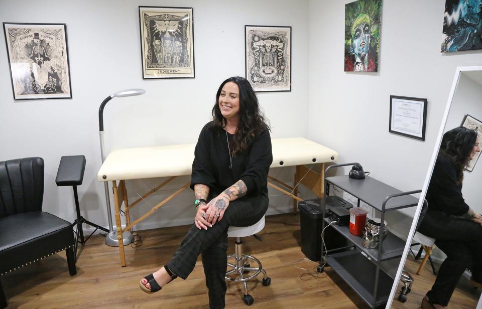 Pam Babkirk is opening the first ever tattoo parlor in York, located in Cottage Place on Route 1.