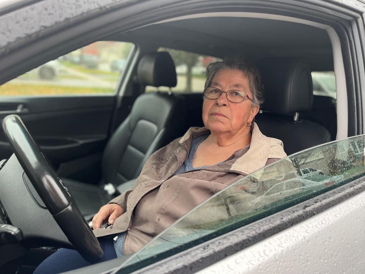 Elizabeth Schlarb, 84, was trying to rent a minivan so she and her family could carpool to New Brunswick to visit her daughter and son-in-law. She was turned away because of her age.  (Angelina King/CBC - image credit)