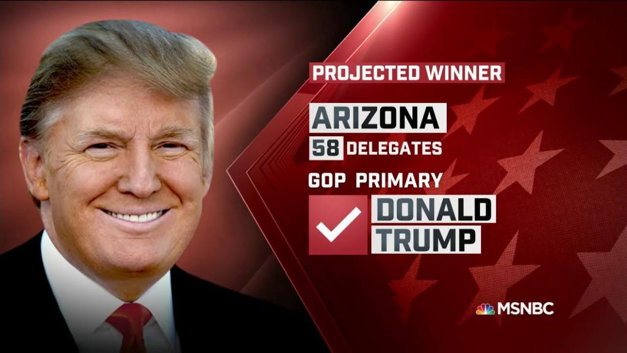 Donald Trump, Hillary Clinton take Arizona primaries, NBC News projects