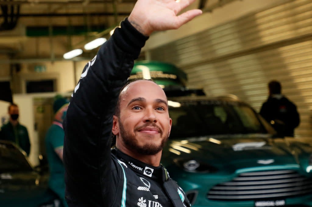 Lewis Hamilton is the first Formula One driver to reach 100 race wins (POOL/AFP via Getty Images)