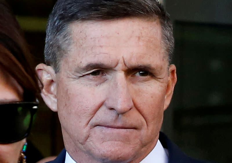 FILE PHOTO: Former U.S. national security adviser Flynn departs after sentencing hearing at U.S. District Court in Washington