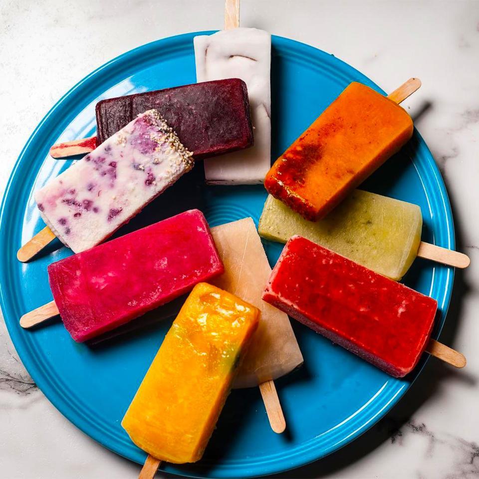 16) Creamy and Fruity Popsicles