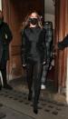 <p>The model wore a timeless head-to-toe black look (including matching mask) for an evening at London's Royal Opera House with <a href="https://www.elle.com/uk/life-and-culture/g33530021/justin-bieber-hailey-baldwin-photos/" rel="nofollow noopener" target="_blank" data-ylk="slk:husband Justin Bieber;elm:context_link;itc:0;sec:content-canvas" class="link ">husband Justin Bieber</a>.</p>