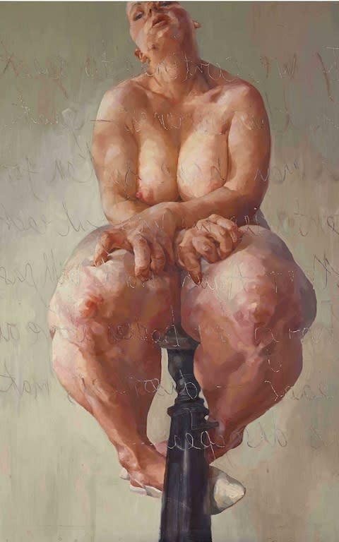 Propped by Jenny Saville, which sold in October for £9.5 million