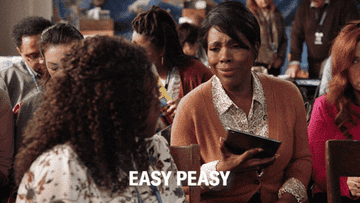 Barbara in "Abbott Elementary" saying "easy peasy"