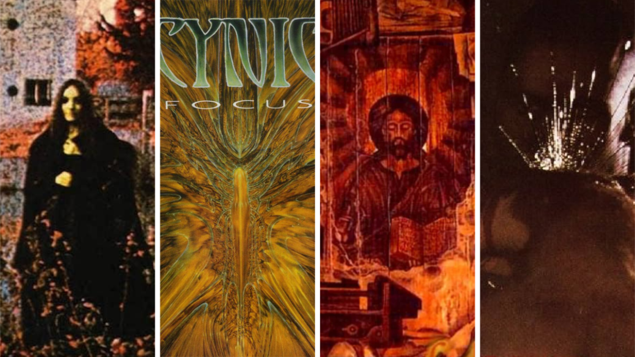  Album art by Black Sabbath, Cynic, At The Gates and Black Flag. 