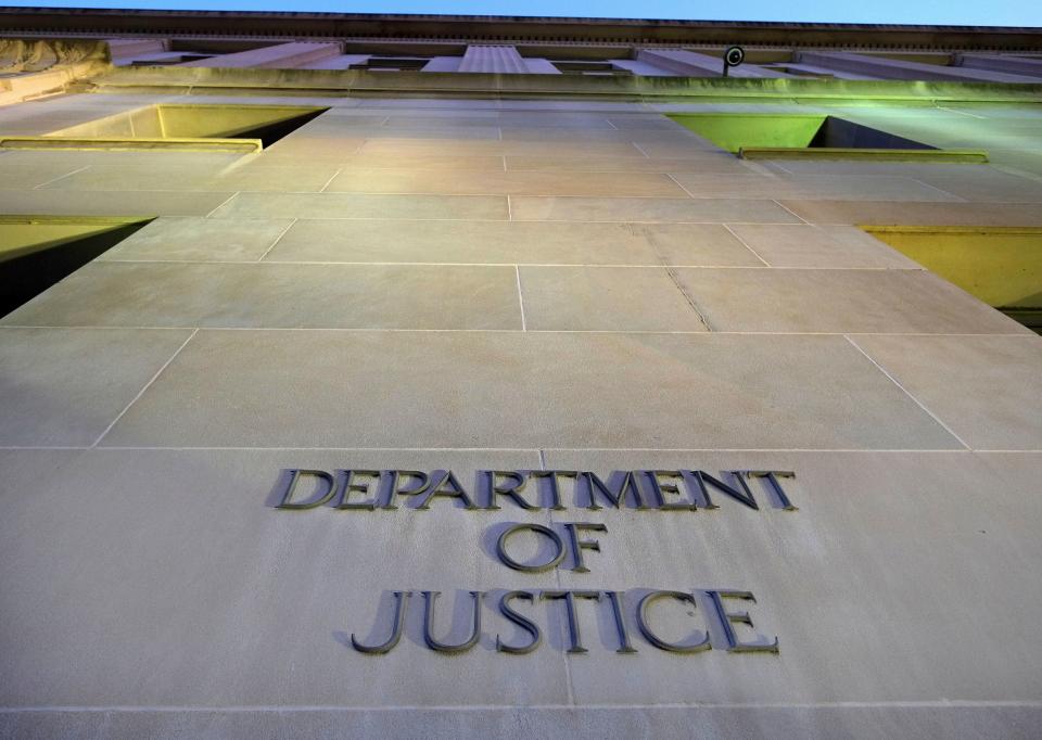 The Department of Justice headquarters building in Washington is photographed early May 14, 2013.