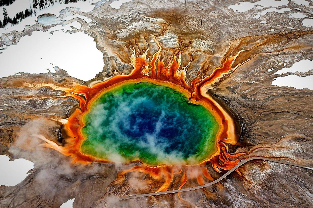 Grand Prismatic Spring In Yellowstone National Park