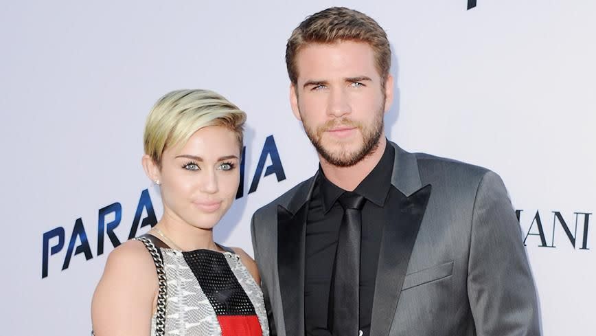 Liam Hemsworth and Miley Cyrus. Photo: Getty