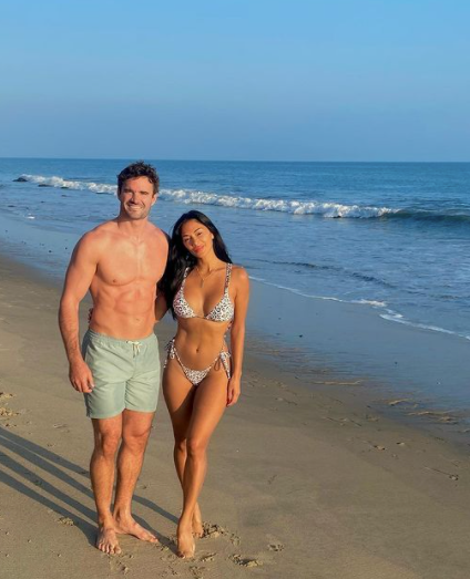 Nicole Scherzinger and beau Thom  Evans on the beach