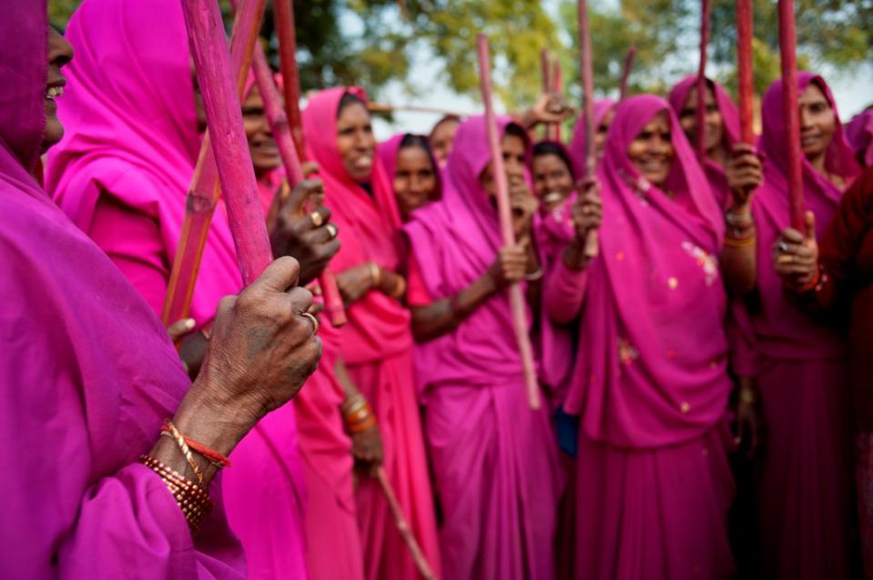 India’s vigilante female group known as The Pink Gang. LightRocket via Getty Images