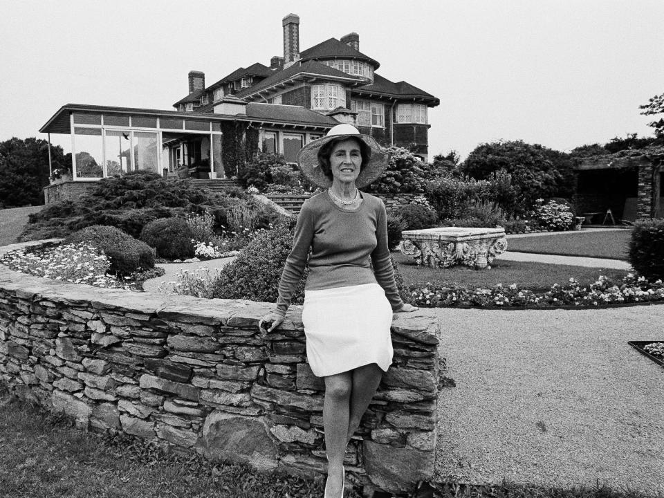 Janet Lee Auchincloss, the mother of Jacqueline Kennedy, is shown at Hammersmith farm in Newport, Rhode Island.
