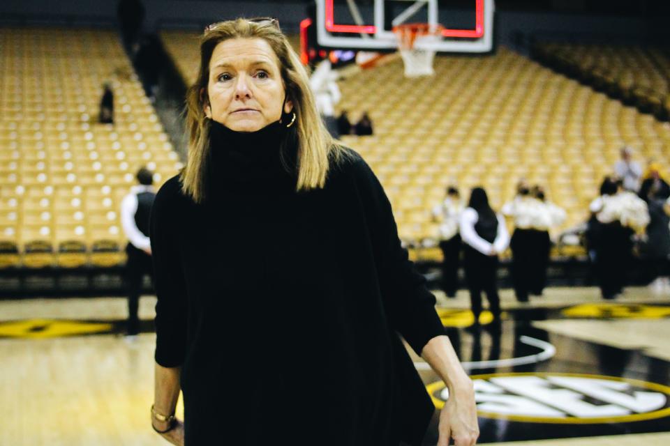 Missouri head coach Robin Pingeton walks off the court after the Tigers beat Auburn 72-63 on Thursday at Mizzou Arena. Pingeton was named coach of the week by both WHoopDirt.com and ESPN's Mechelle Voepel after upsetting No. 1 South Carolina.