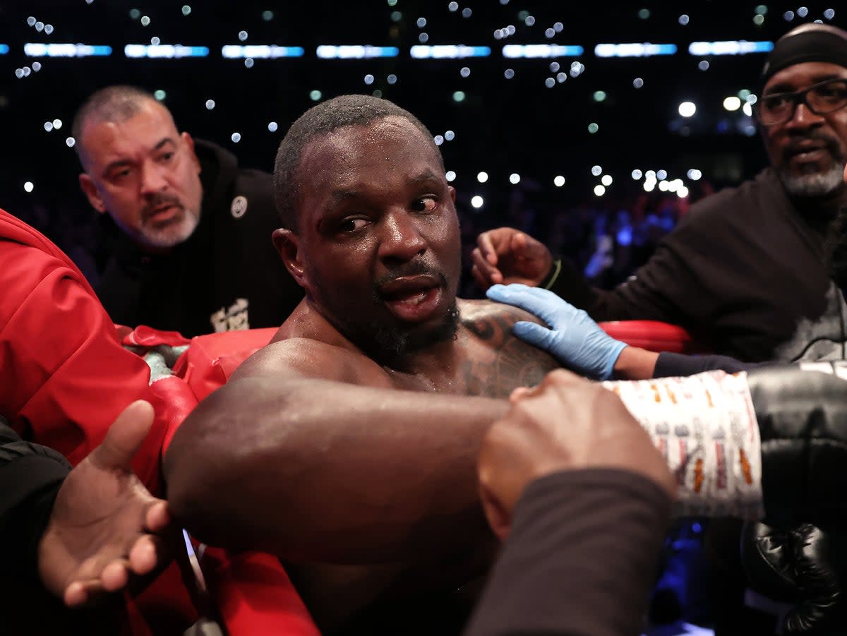 Dillian Whyte suffered a knockout loss to Tyson Fury in April, with the WBC title on the line (Getty Images)