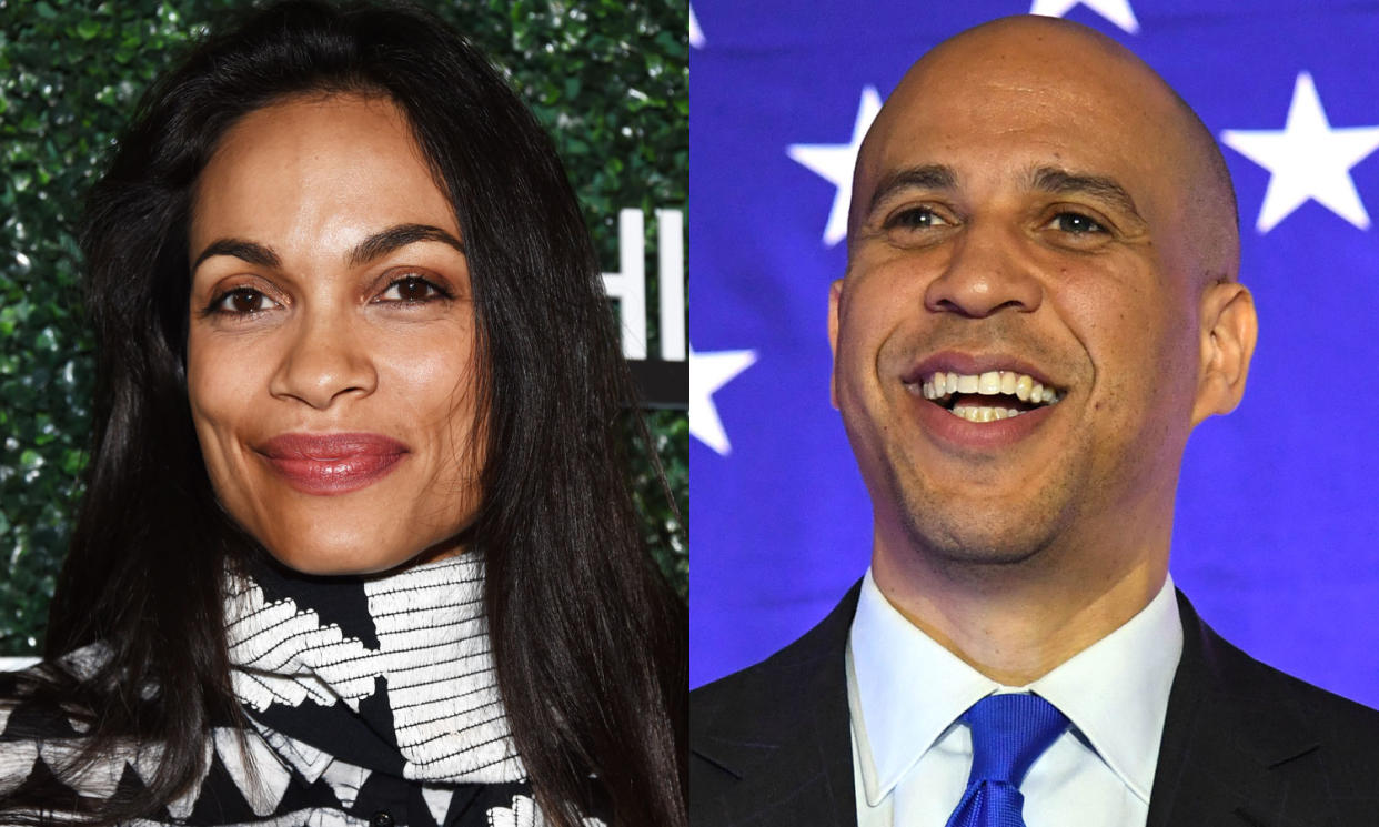 Rosario Dawson and Cory Booker. (Photo: Getty Images)