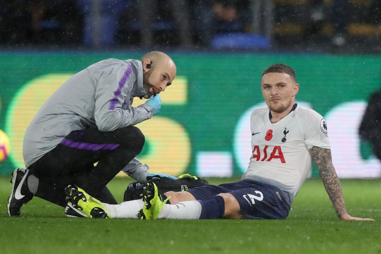 Early exit | Trippier was forced off in the first half against Crystal Palace: Action Images via Reuters