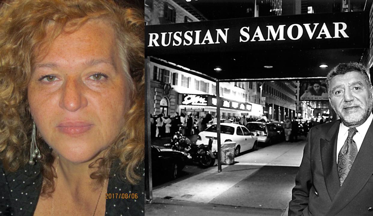 Vlada Von Shats, the co-owner of Russian Samovar (left), and Roman Kaplan, the original owner of the restaurant (right)