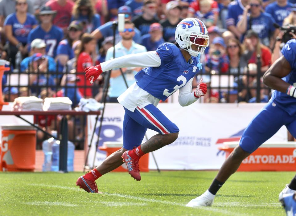 Damar Hamlin took another step forward Friday as he returned to the field at Highmark Stadium.