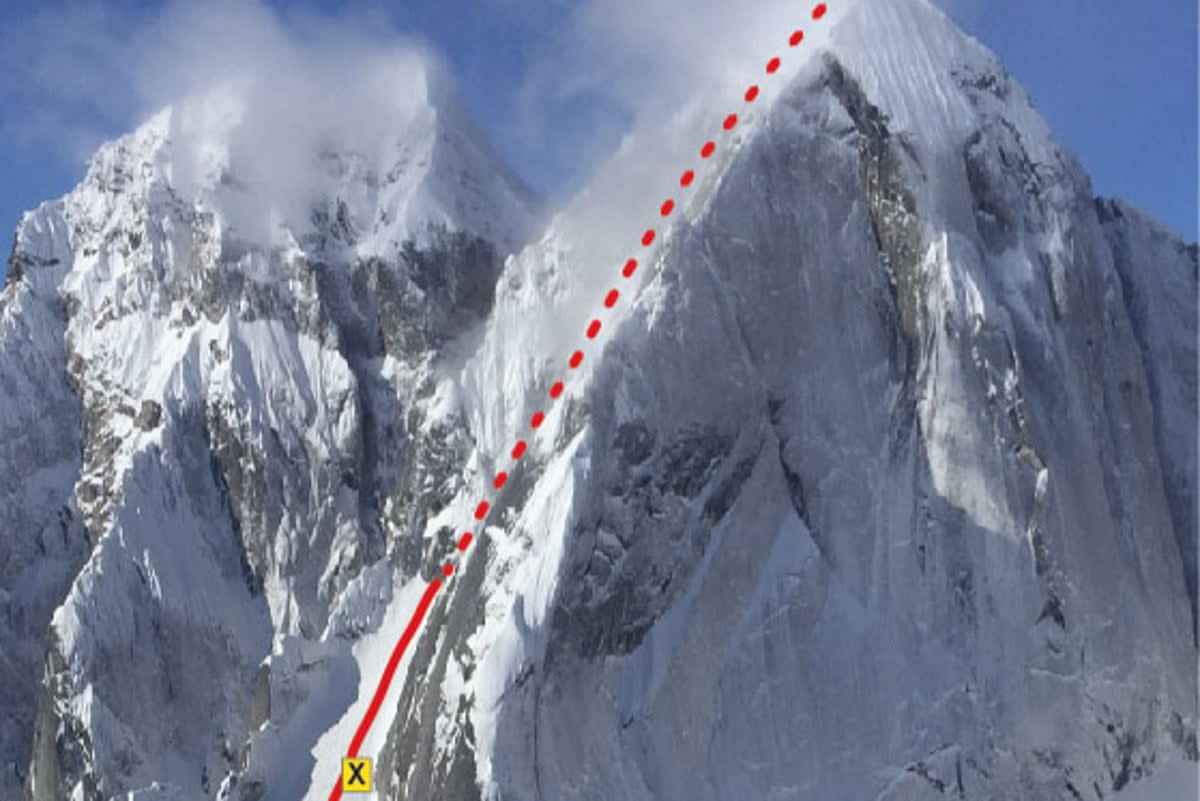 One person is dead and another injured after the two-person team fell approximately 1,000 feet while climbing Mt. Johnson, an 8,400-foot peak located in Denali National Park and Preserve’s Ruth Gorge, on 25 April  (National Park Service)