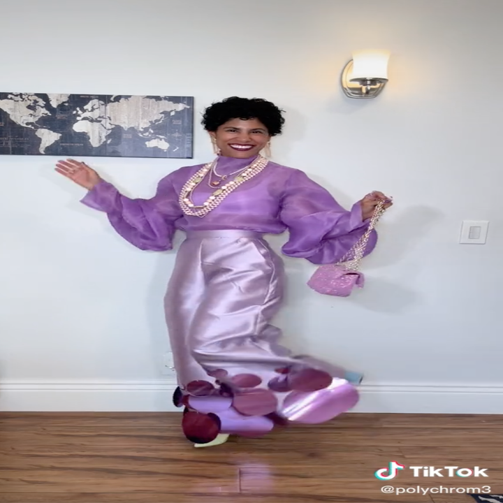 Screen shot from Thalia's TikTok video