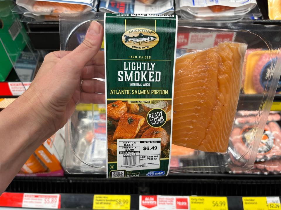 Smoked salmon at Aldi