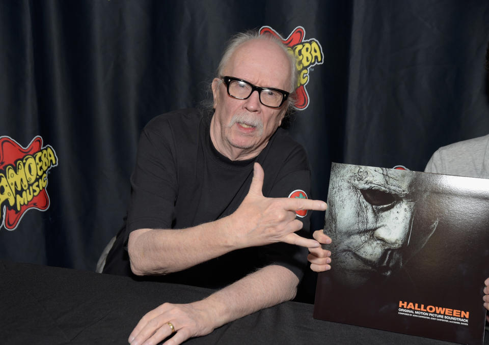 HOLLYWOOD, CA - OCTOBER 25:  Filmmaker John Carpenter attends a signing event for the "Halloween" Soundtrack at Amoeba Music on October 25, 2018 in Hollywood, California.  (Photo by Michael Tullberg/Getty Images)