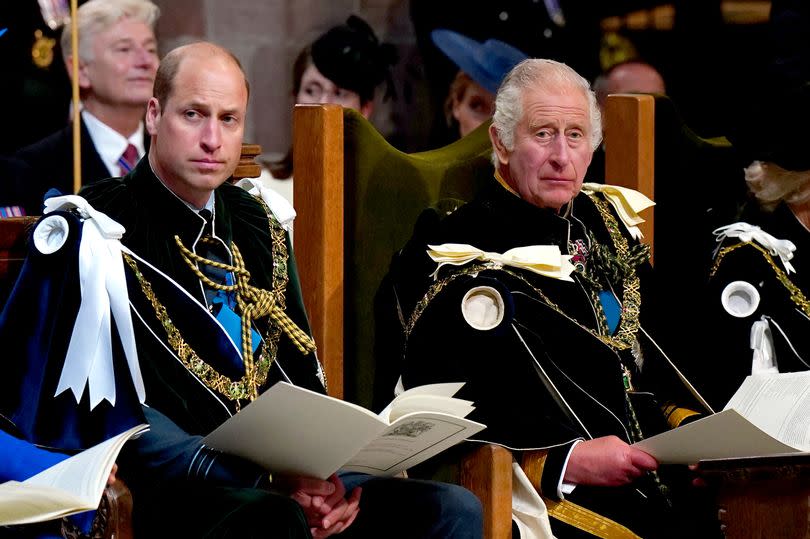 King Charles with oldest son Prince William