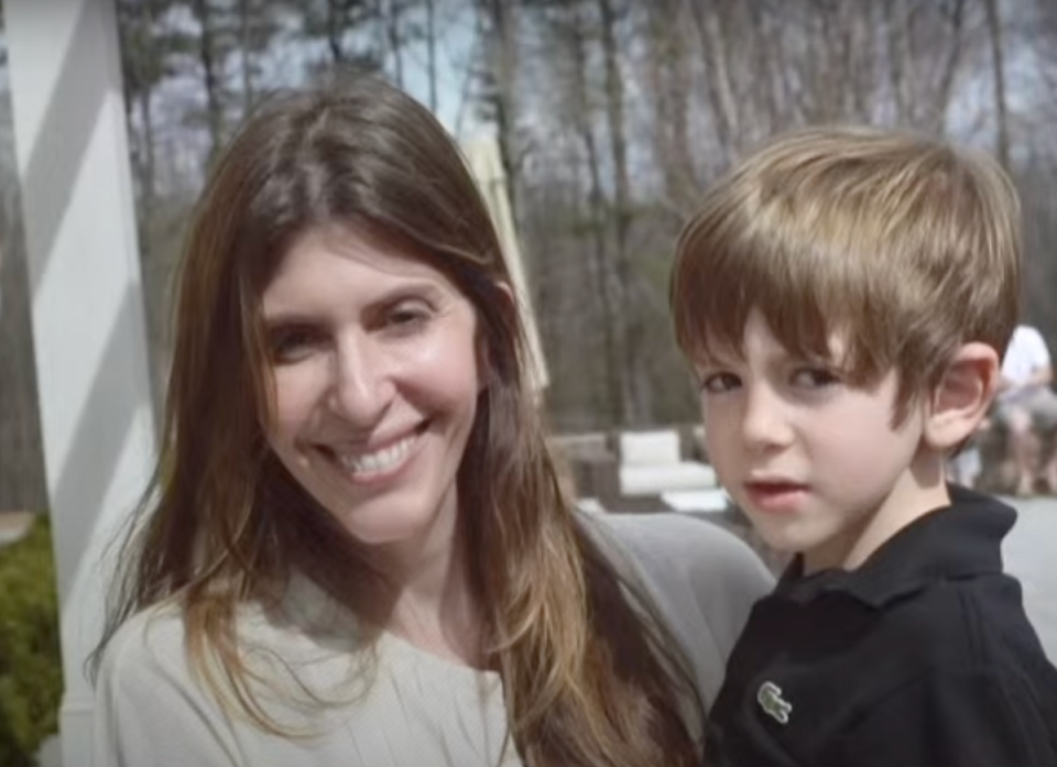 Jennifer Dulos and her son Petros Dulos, who was only 13 when she vanished (Law&Crime)