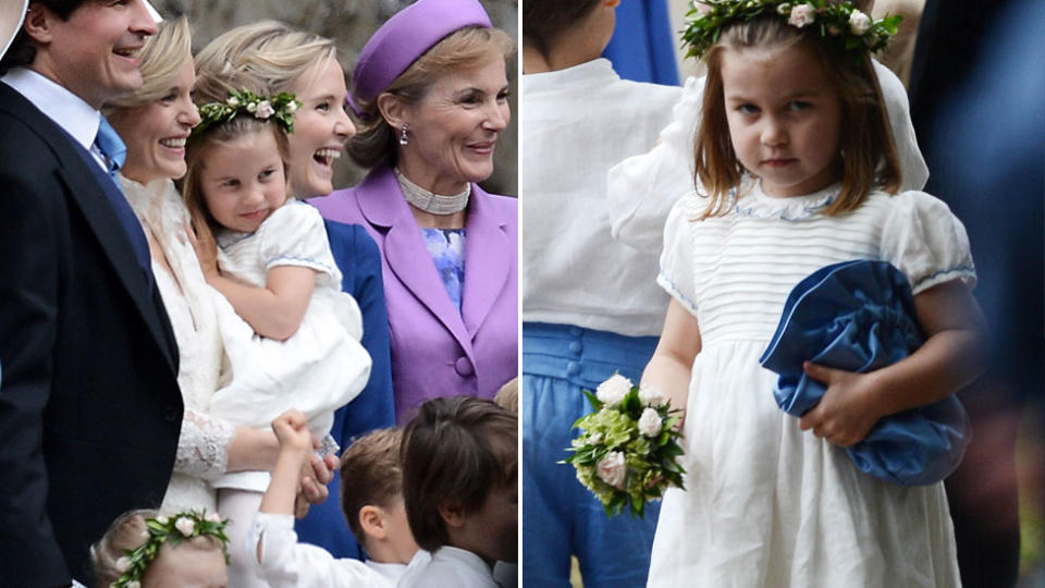 A major royal tradition was broken with Princess Charlotte at the wedding of William and Kate’s friends over the weekend. Source: Australscope