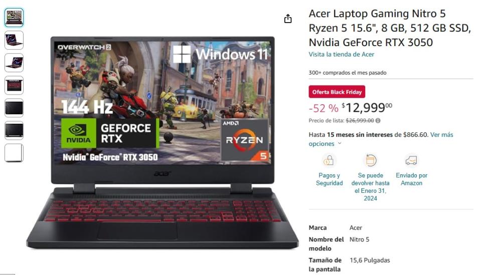 Acer Nitro 5, una atractiva oportunidad para el PC gaming