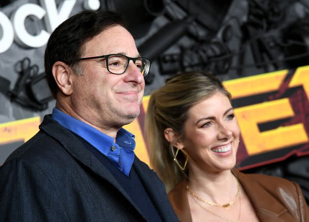 Bob Saget and Kelly Rizzo attending the premiere of 