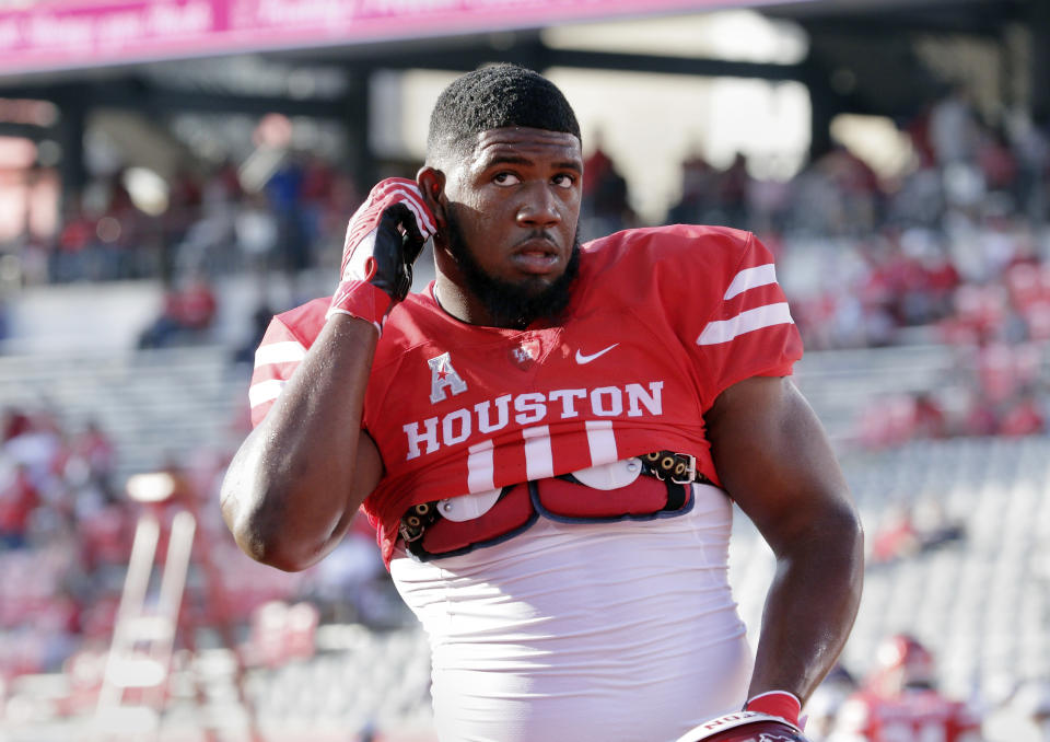 Houston’s Ed Oliver has already said he’ll be going to the NFL at the conclusion of this college football season. (AP)