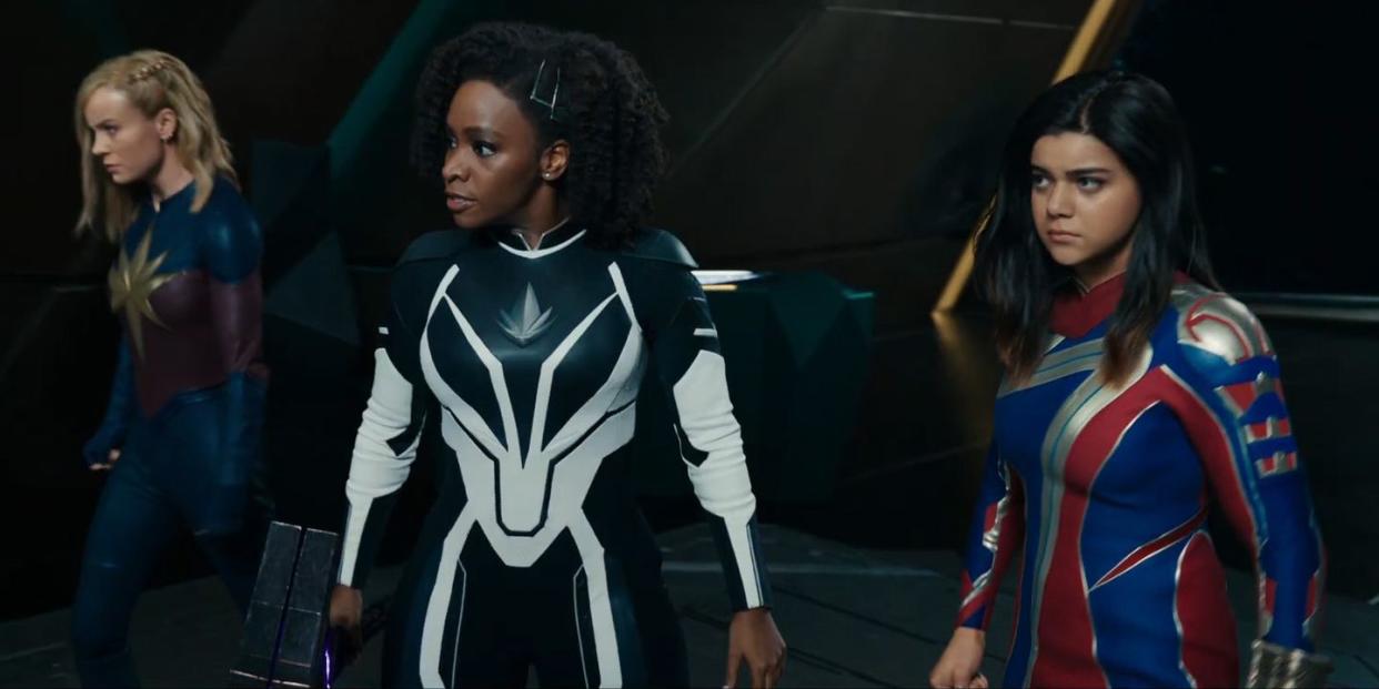 brie larson, teyonah parris, iman vellani, the marvels