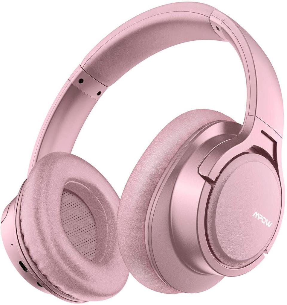 Mpow H7 Bluetooth Headphones in Rose. Photo via Amazon