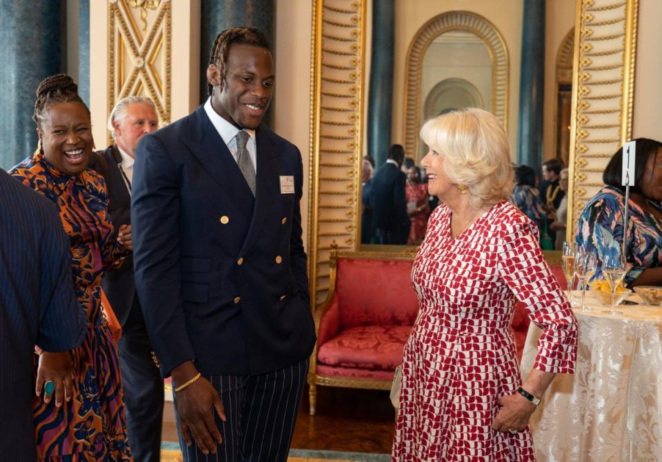 Maro Itoje with Camilla (Dominic Lipinski/PA) (PA Wire)