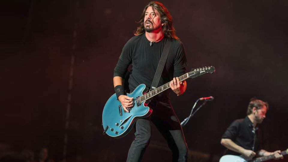 Dave Grohl performing live with Foo Fighters