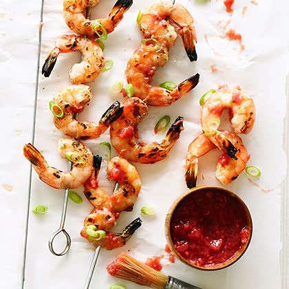 Rhubarb-Glazed Shrimp