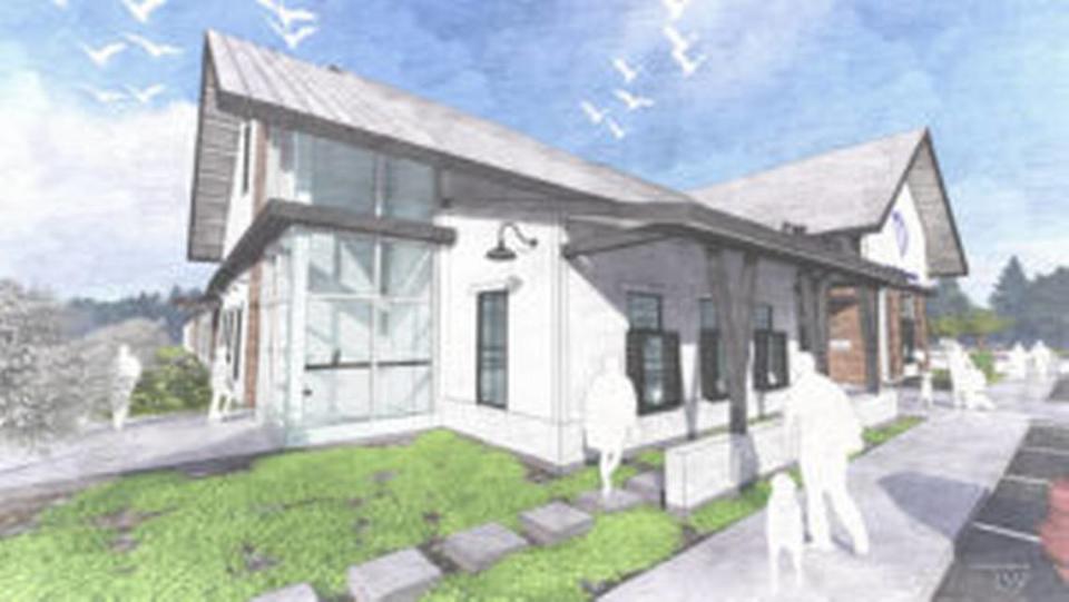 An artist’s rendering of the exterior a proposed Grand Strand Humane Society facility.