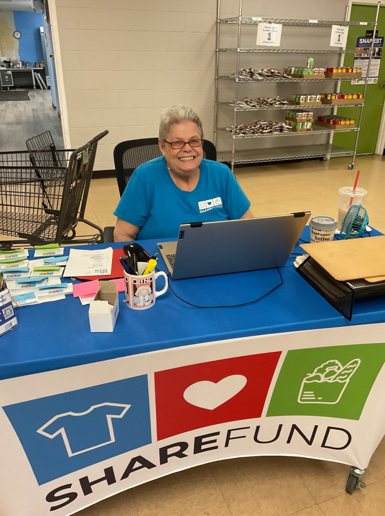 Always a welcoming smile at Gerry's Food Pantry, now part of the Share Fund.