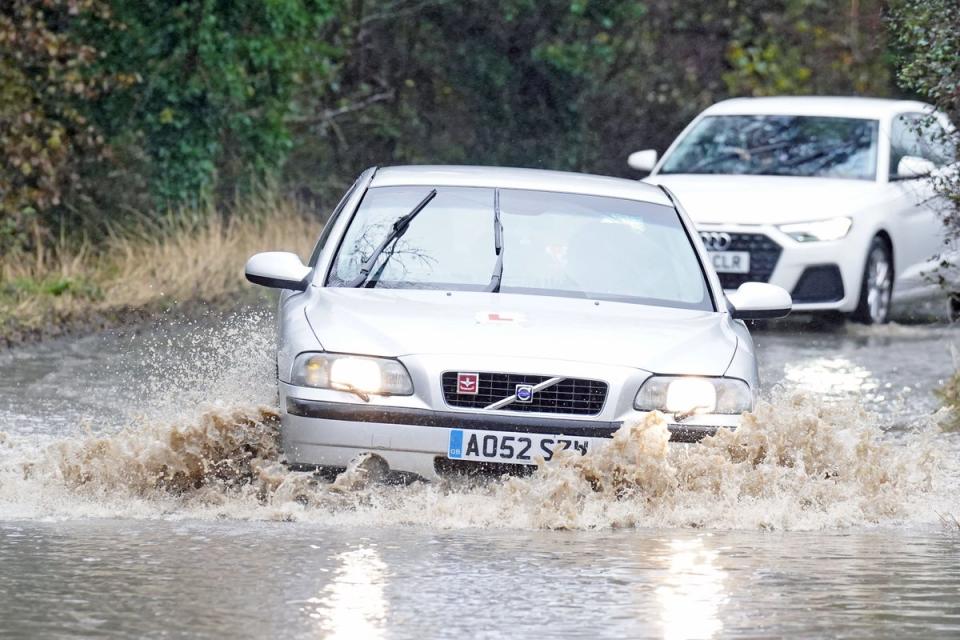 Storm Ciaran is set to bring a fresh bout of wind and rain to the UK – with ‘danger to life’ amber weather warnings issued for Thursday (PA Wire)