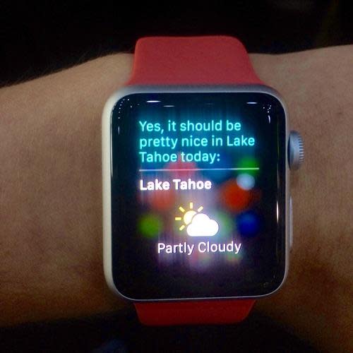 Siri app on an Apple Watch