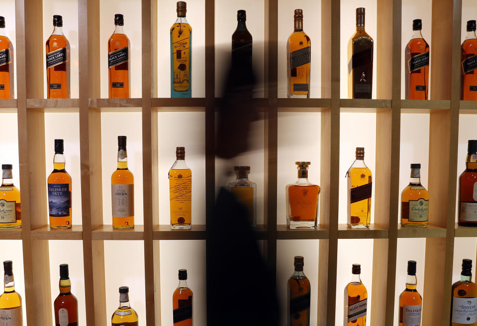 Exports of Diageo-owned whisky brands have surged in recent months. Pic: PA