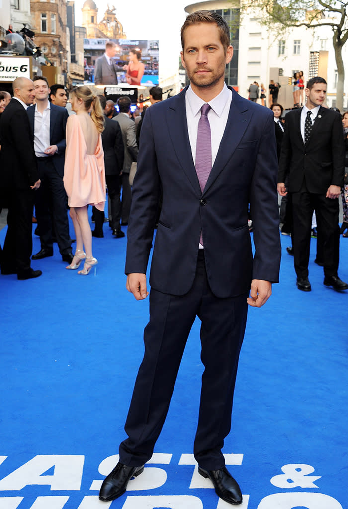 <b>Who:</b> Paul Walker<br><br> <b>Wearing:</b> Giorgio Armani<br><br> <b>Where:</b> "Fast & Furious 6" world premiere in London