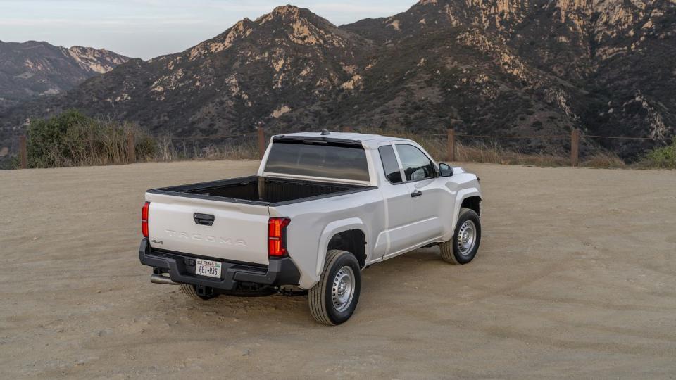 2024 toyota tacoma sr rear three quarter view