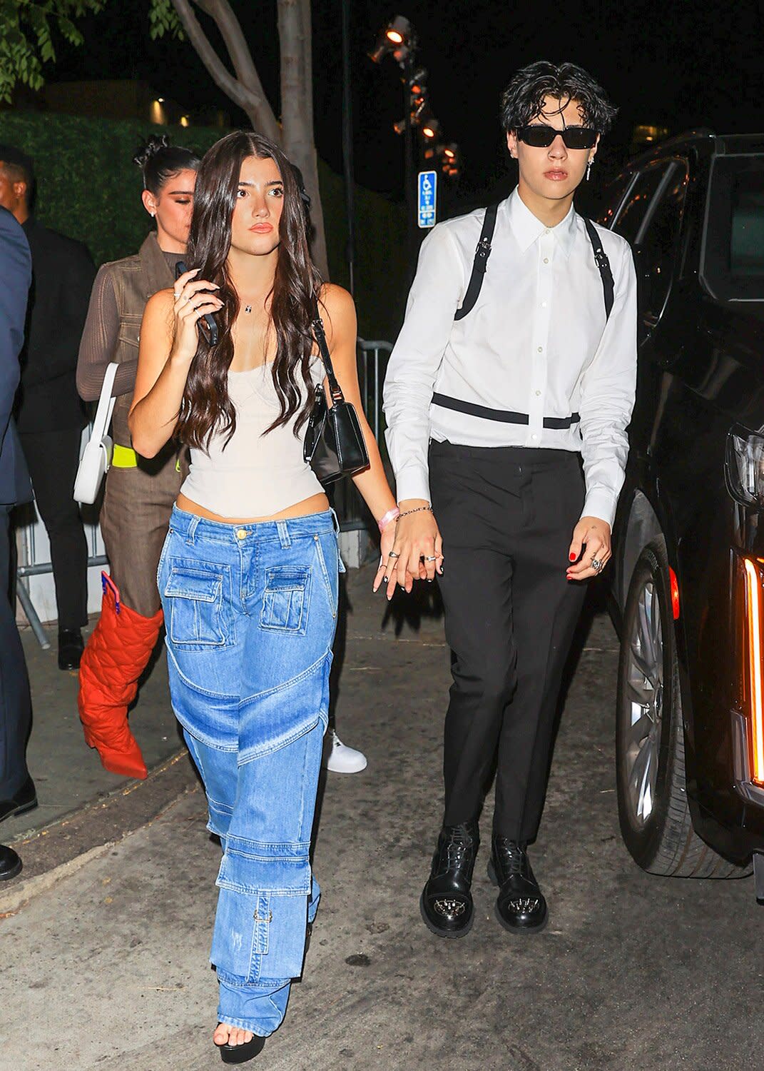 LOS ANGELES, CA - AUGUST 24: Charli D'amelio and Landon Barker are seen on August 24, 2022 in Los Angeles, California. (Photo by Rachpoot/Bauer-Griffin/GC Images)